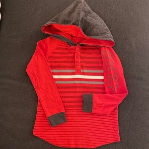 NWOT. BOYS-4T LONG-SLEEVE SHIRT WITH HOOD by DKNY